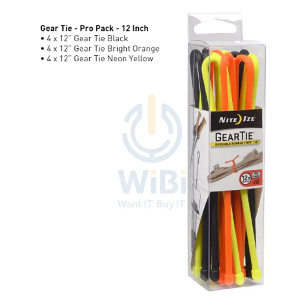 NiteIze Gear Tie® Reusable Rubber Twist Tie 18 in. - 2 Pack - Neon Yellow Accessories > Other Accessories