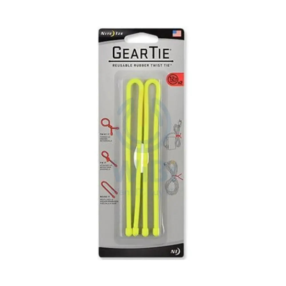 NiteIze Gear Tie® Reusable Rubber Twist Tie 18 in. - 2 Pack - Neon Yellow Accessories > Other Accessories