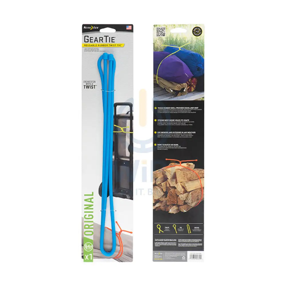 NiteIze Gear Tie® Reusable Rubber Twist Tie™ 64’’ - Bright Blue Accessories > Other Accessories