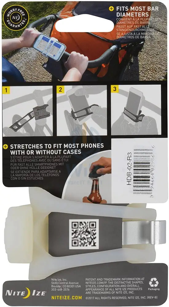 NiteIze HandleBand® Universal Smartphone Bar Bike Mount - Clear Accessories > Mobiles & Tablets > Mobiles > Mobile