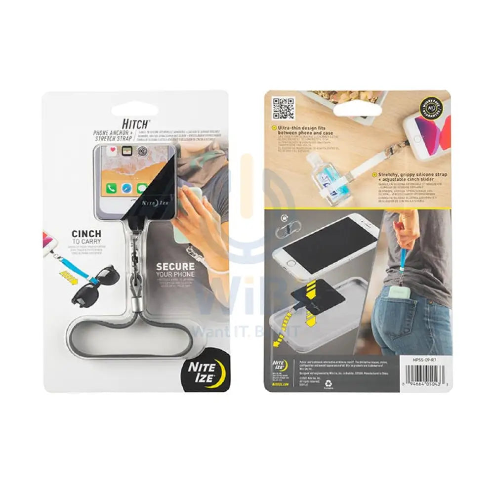 NiteIze Hitch® Phone Anchor + Stretch Strap - charcoal Accessories > Other Accessories