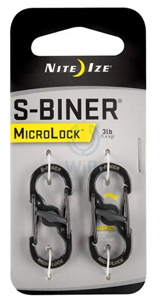 NiteIze S-Biner® MicroLock® Stainless Steel - 2 Pack - Black Accessories > Other Accessories