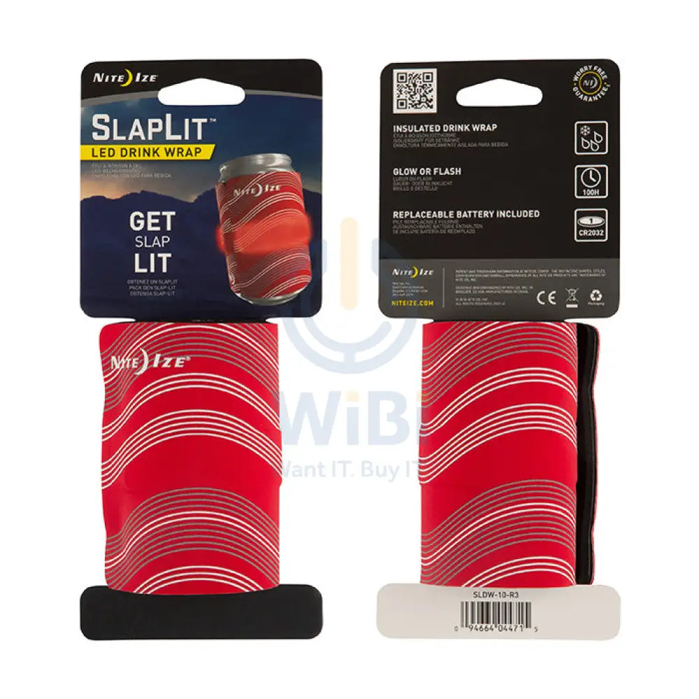 NiteIze SlapLit™ LED Drink Wrap - Red Accessories > Smart Devices