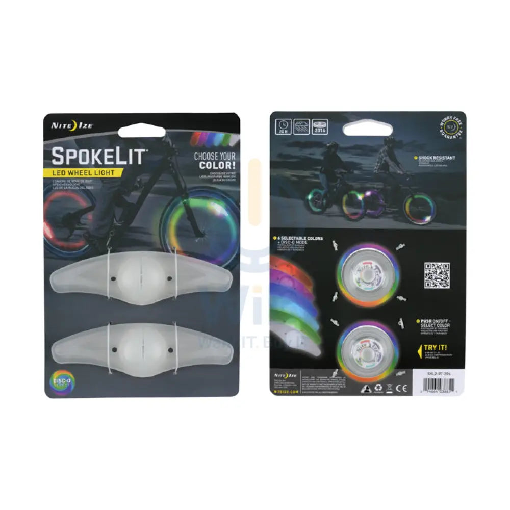 NiteIze SpokeLit® Bike Wheel Light - 2 Pack - Disc-O Select™ Accessories > Smart Devices