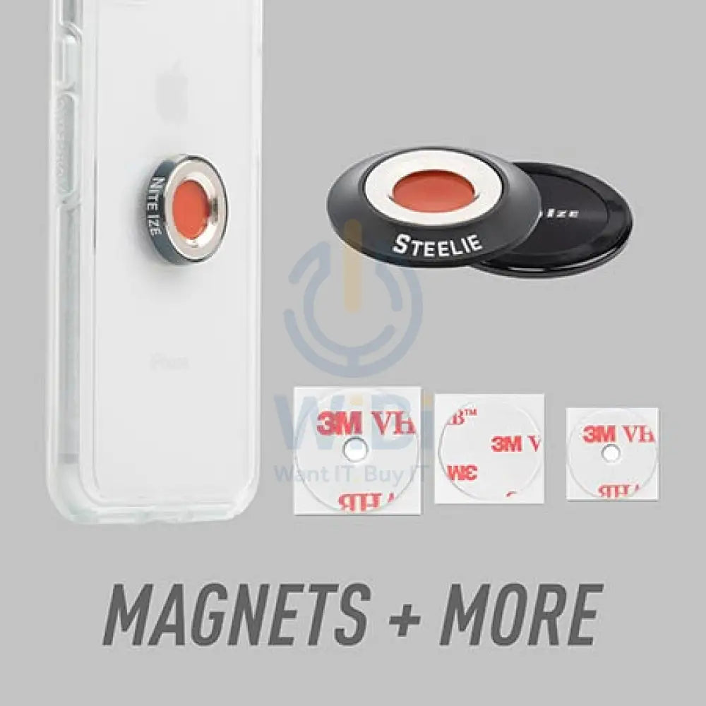 NiteIze Steelie® Orbiter® Plus Magnetic Socket + Metal Ring component for Magsafe Accessories > Mobiles & Tablets