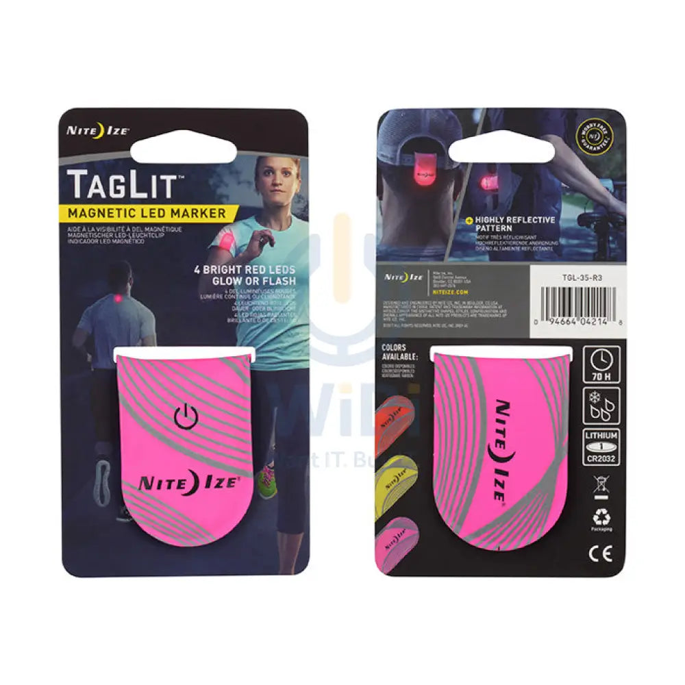 NiteIze TagLit™ Magnetic LED Marker - Pink Accessories > Smart Devices
