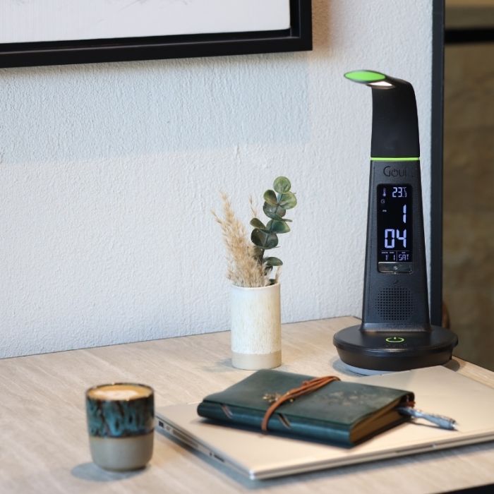 GOUI Nuru Ultra Wireless Table Lamp with Speaker - Black