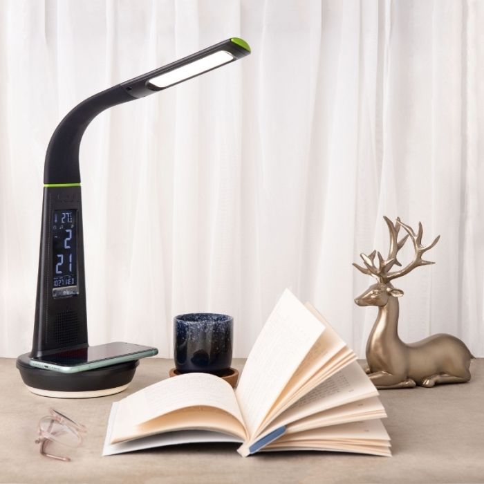 GOUI Nuru Ultra Wireless Table Lamp with Speaker - Black