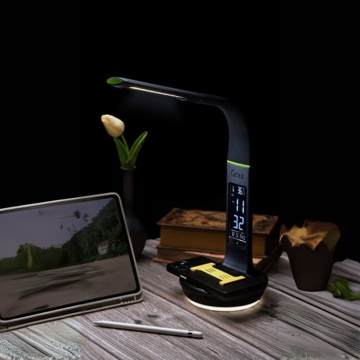 GOUI Nuru Ultra Wireless Table Lamp with Speaker - Black