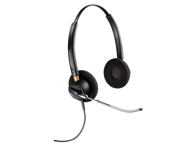 HP HP Poly EncorePro 520V Binaural Headset VoiceTube +Quick Disconnect - On-Ear / Black