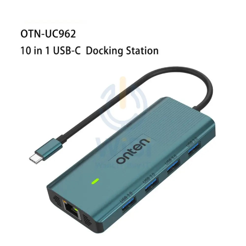 Onten UC962 10-in-1 USB-C Multi-Function Docking Station - Green Accessories > USB Hub