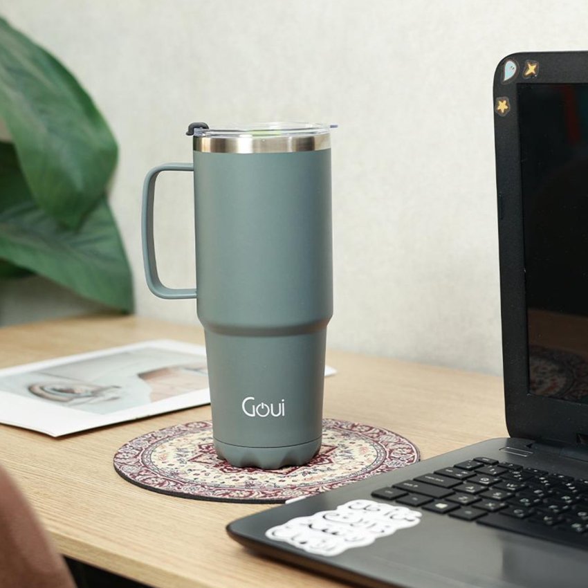GOUI Tumbler Cup  - 600ml / Steel Grey/Yellow