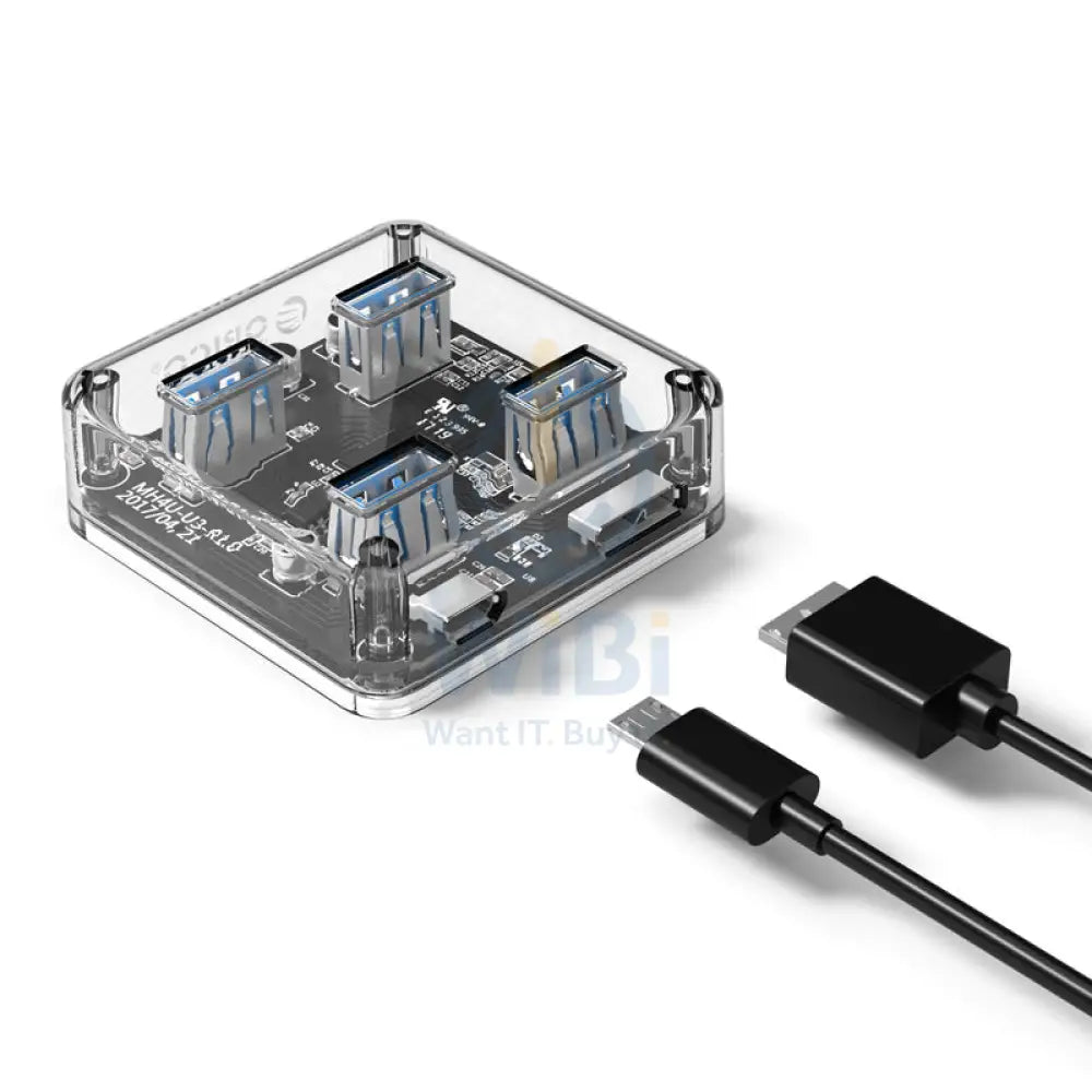 ORICO 4 Port USB3.0 Transparent HUB Accessories > USB Hub