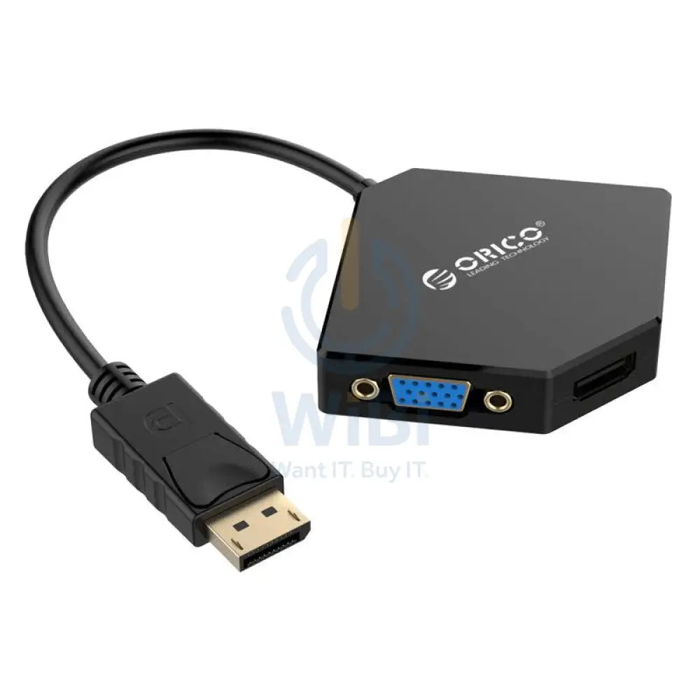 ORICO DPT-HDV3-BK Multifunction Display Converter - DisplayPort to HDMI+DVI+VGA Adapter