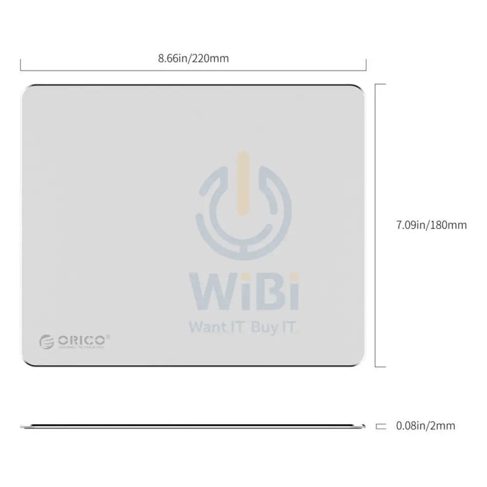 ORICO Mini Aluminum Alloy Mouse Pad - Silver Accessories > Mousepad