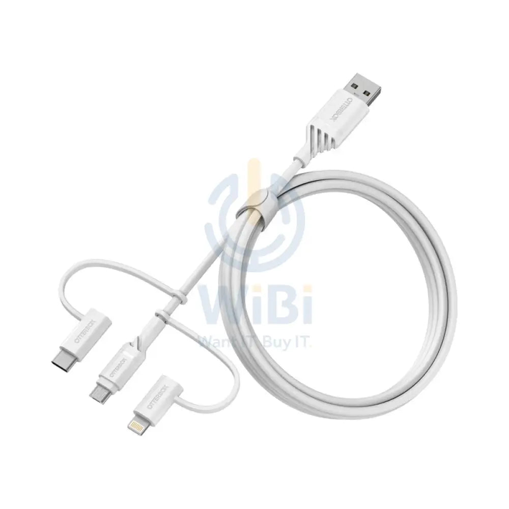 OtterBox 3-in-1 Cable - Micro USB / Lightning / USB-C / White