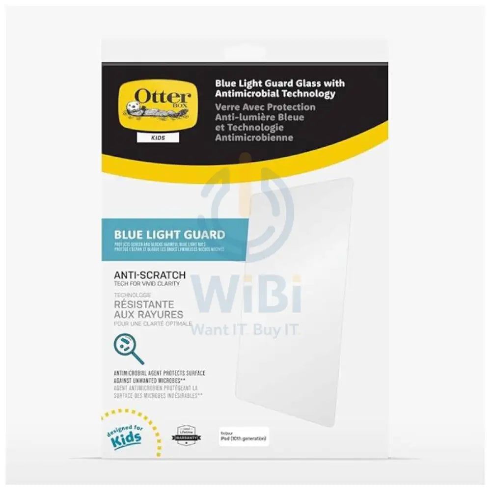 OtterBox Alpha Glass Kids Blue Light Screen Protector - Apple iPad 10.9 (10th Gen) / Apple iPad 11th Gen / Clear