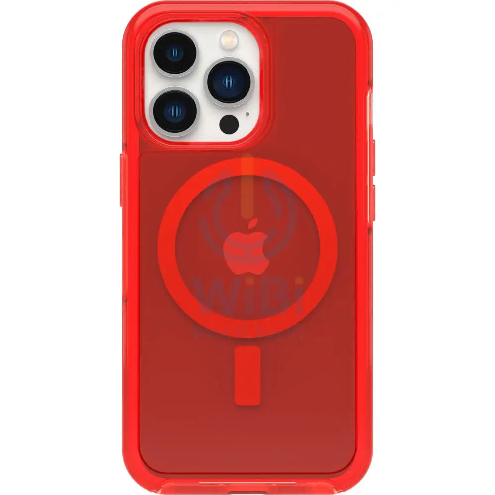 OtterBox iPhone 13 Pro Symmetry Plus Magsafe Clear Case - Translucent Red Accessories > Mobiles & Tablets > Mobiles