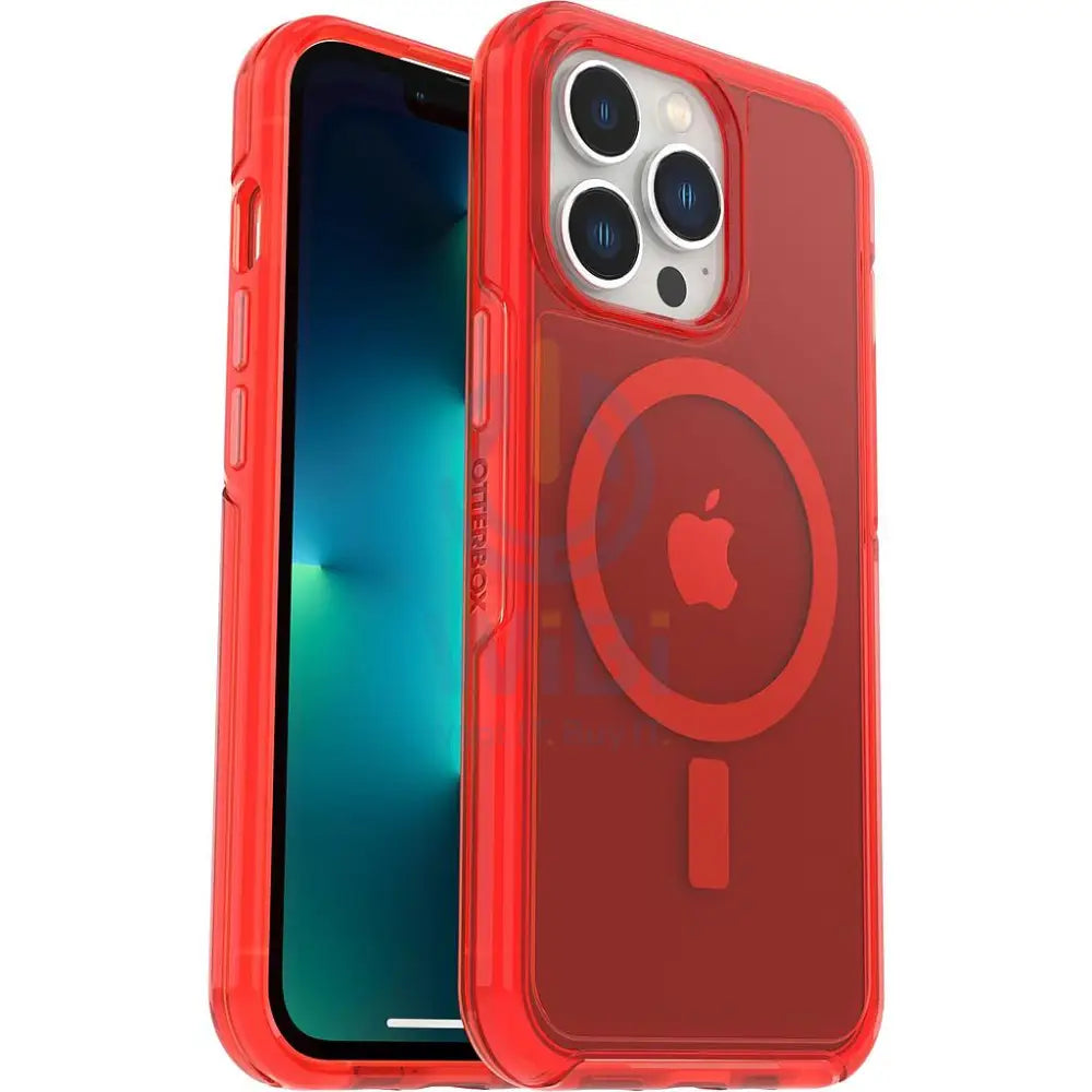 OtterBox iPhone 13 Pro Symmetry Plus Magsafe Clear Case - Translucent Red Accessories > Mobiles & Tablets > Mobiles