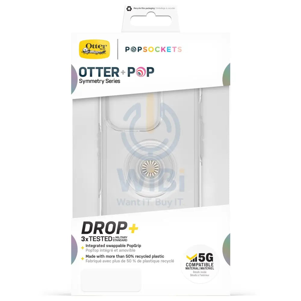 OtterBox iPhone 14 Pro Otter + Pop Symmetry Clear Case - Clear Accessories > Mobiles & Tablets