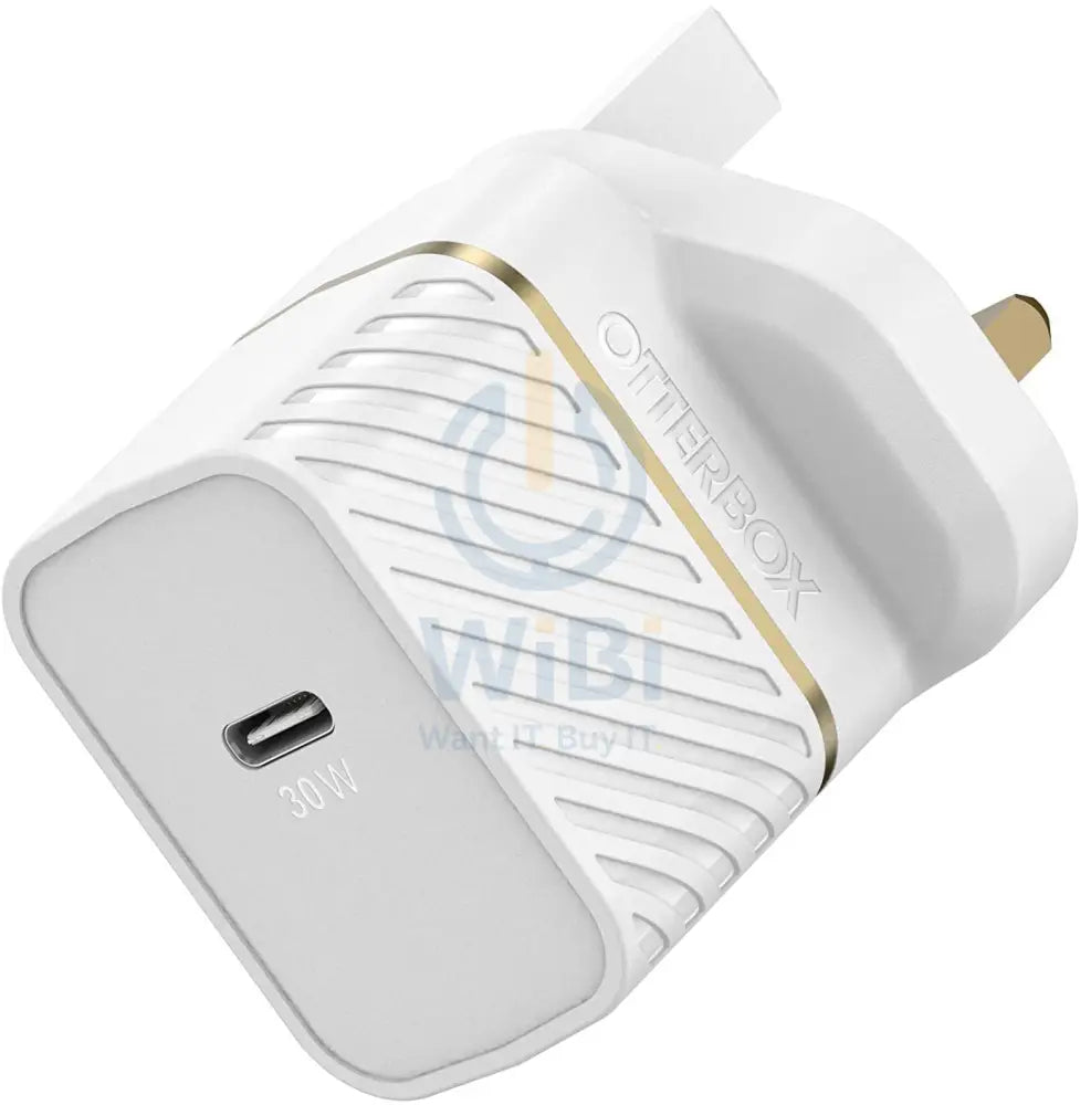 OtterBox UK Wall Charger 30W GaN - 1X USB-C 30W USB-PD - White Accessories > Power Adapters