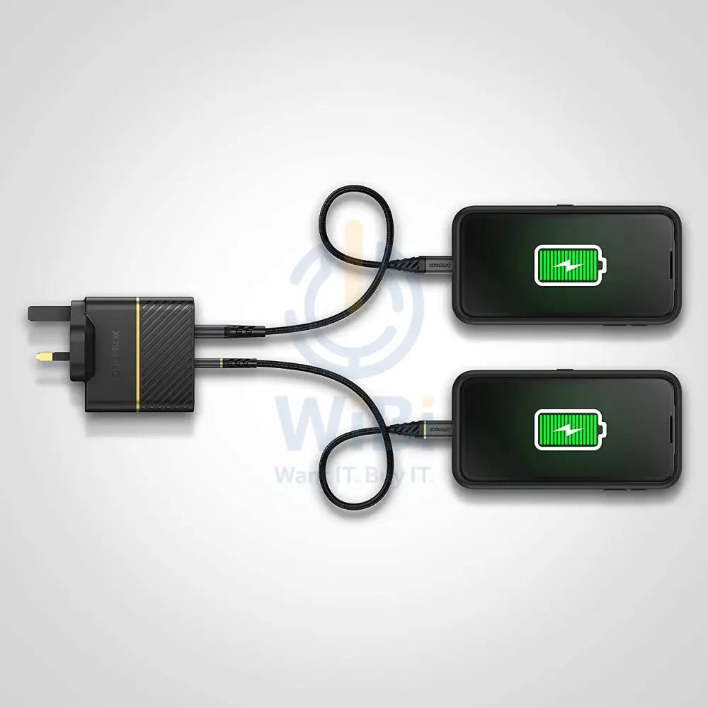 OtterBox UK Wall Charger 30W – USB C 18W + USB A 12W USB-PD – Black Accessories > Power Adapters