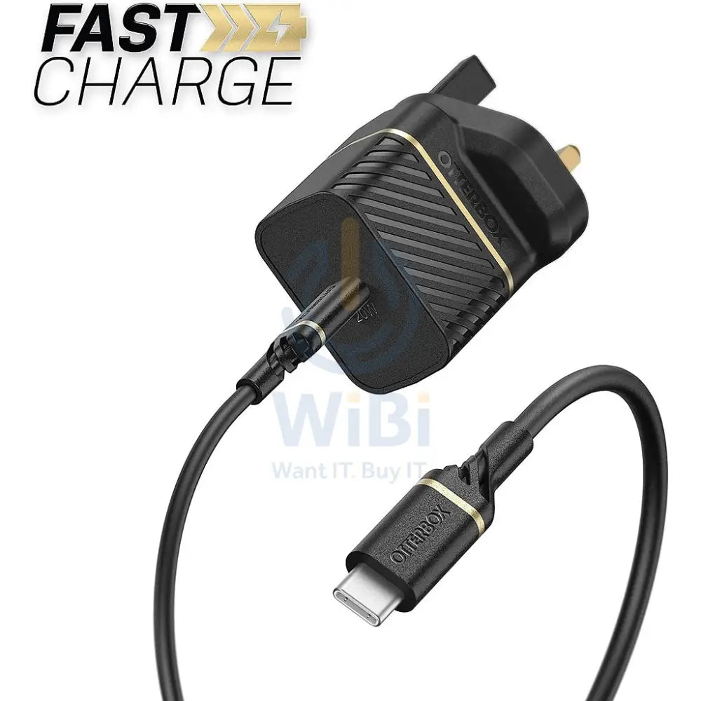 Otterbox UK Wall Charger With Cable - 20W / USB-C to USB-C / 1 Meter / Black Accessories > Power Adapters