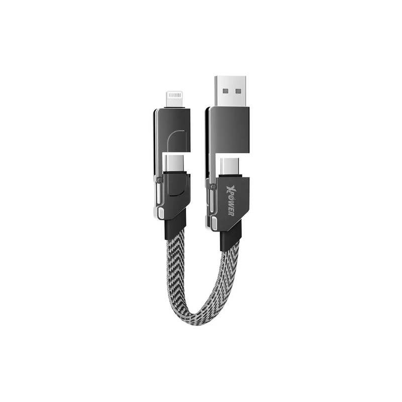 Xpower 6-in-1 Sync & Charge Mini Cable - 0.15 Meter / Gray