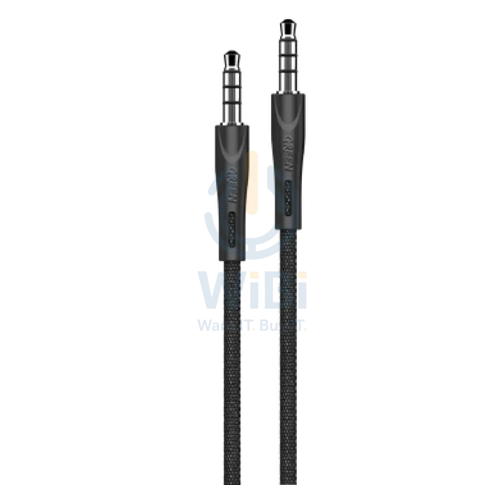 Pawa Braided 3.5 to 3.5 AUX Cable 1.2M - Black Accessories > Cables & Converters > Cables
