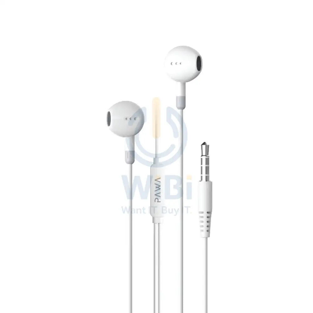 Pawa Chords Lite Edition Stereo Wired Earphone - 3.5mm / 1.2 Meter / White Accessories > Audio > Headphones