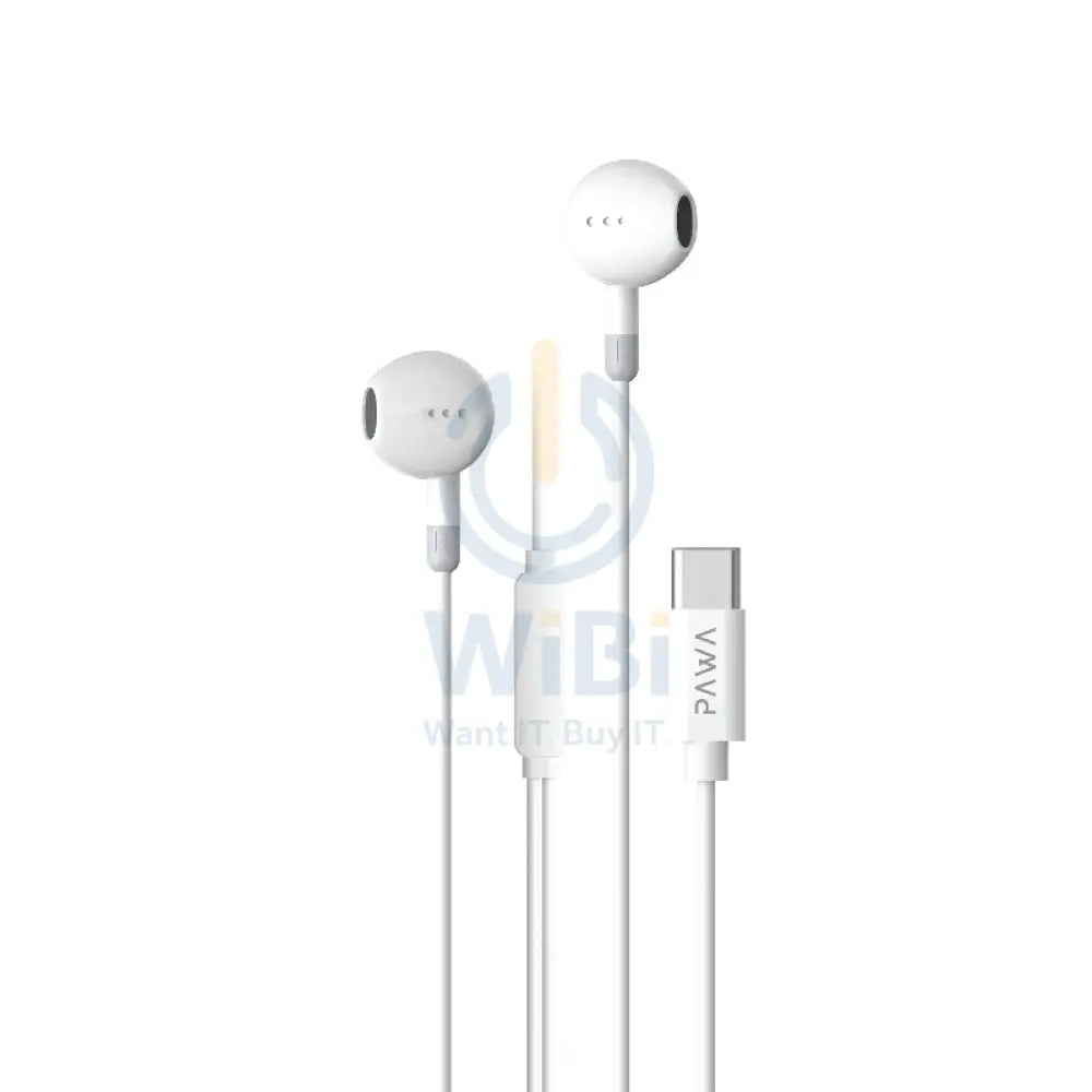 Pawa Chords Lite Edition Stereo Wired Earphone - USB-C / 1.2 Meter / White Accessories > Audio > Headphones
