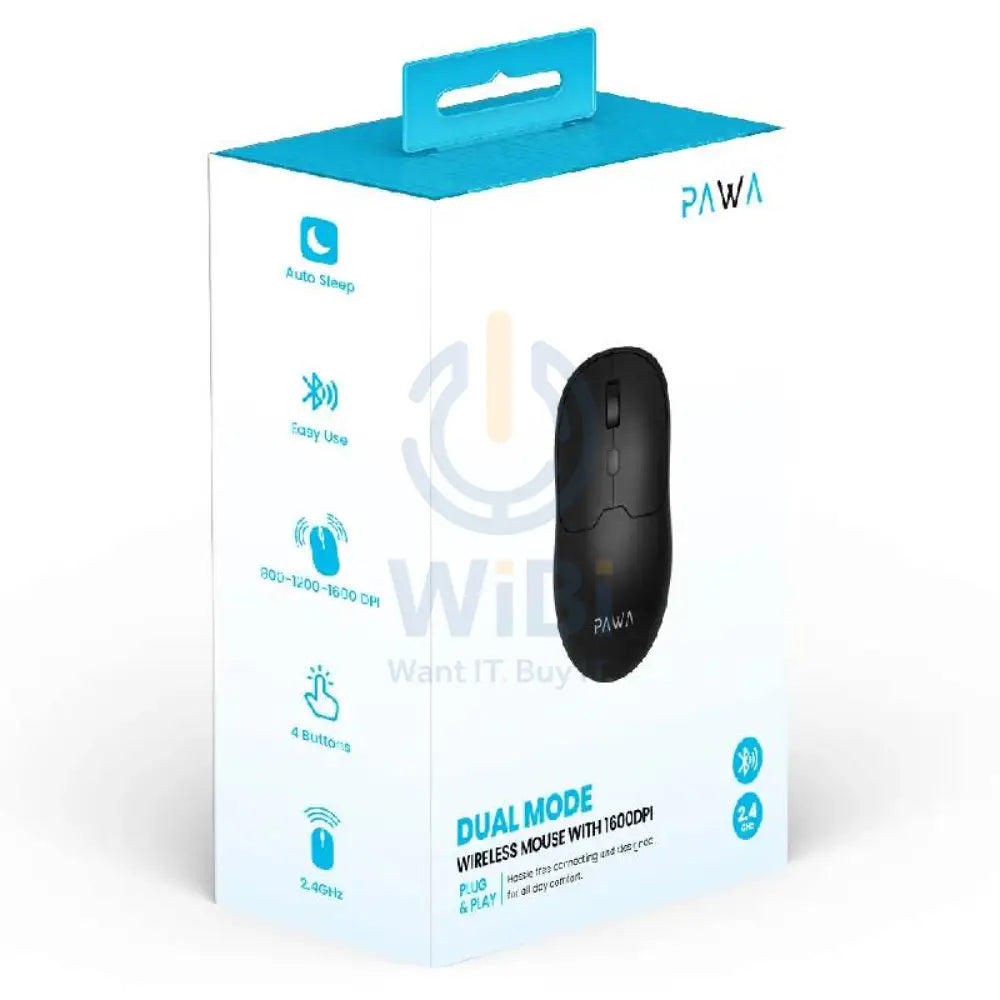 Pawa Dual Mode Wireless Mouse - Wireless / Black Accessories > Keyboard & Mouse