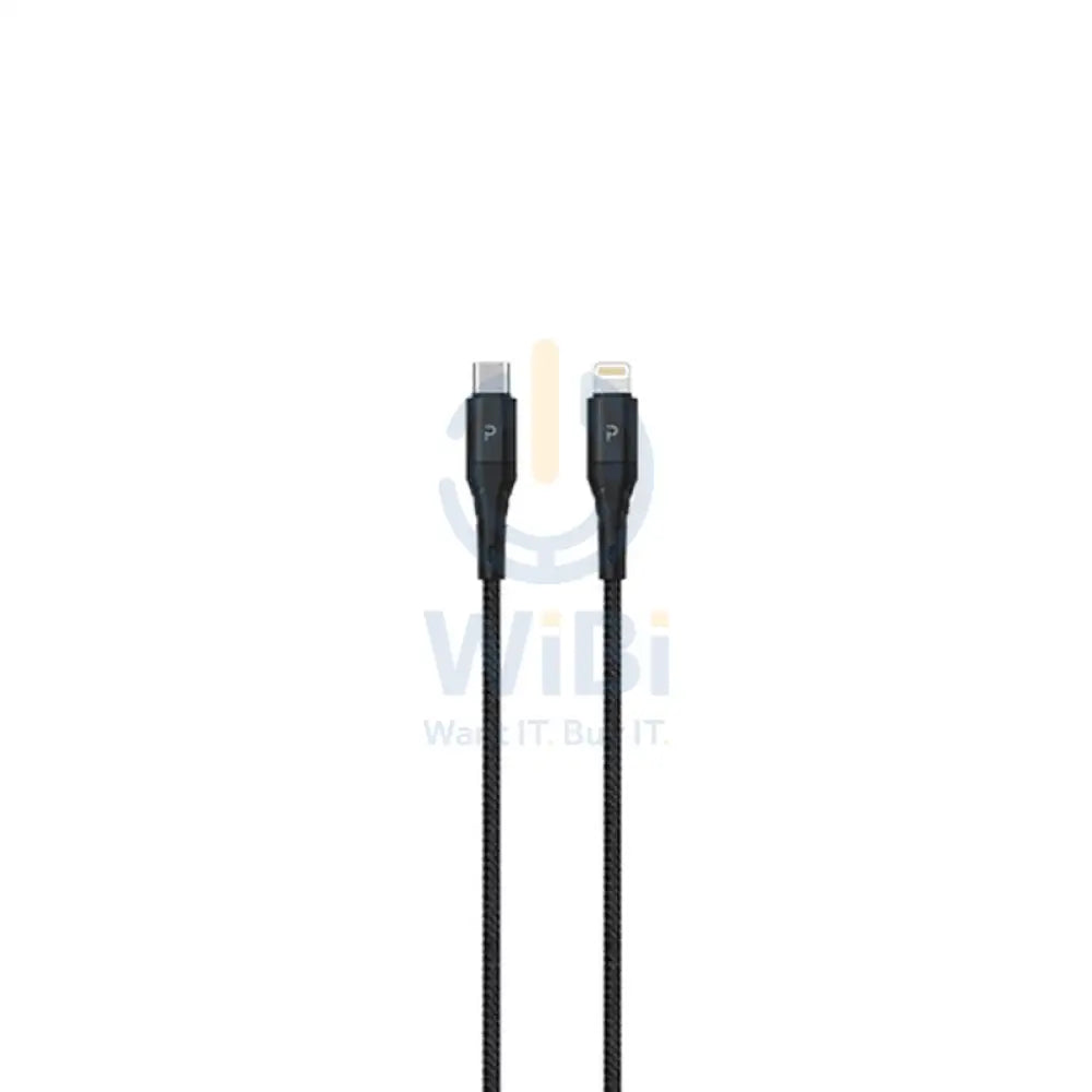 Pawa Nylon Braided 20W Data & Quick Charging USB-C to Lightning Cable 1.2m/4ft – Black Accessories > Cables &