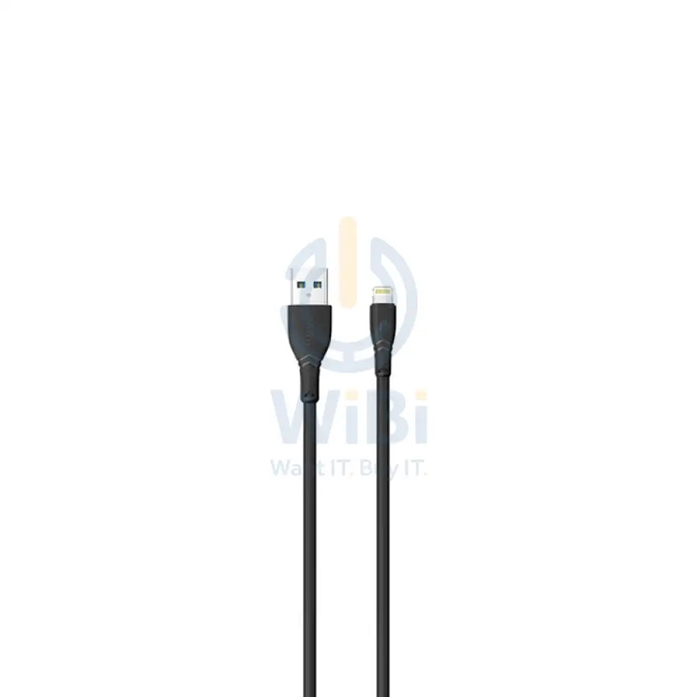 Pawa PVC 2.4A Data & Quick Charging Lightning Cable 2m/6.5ft - Black Accessories > Cables & Converters > Cables