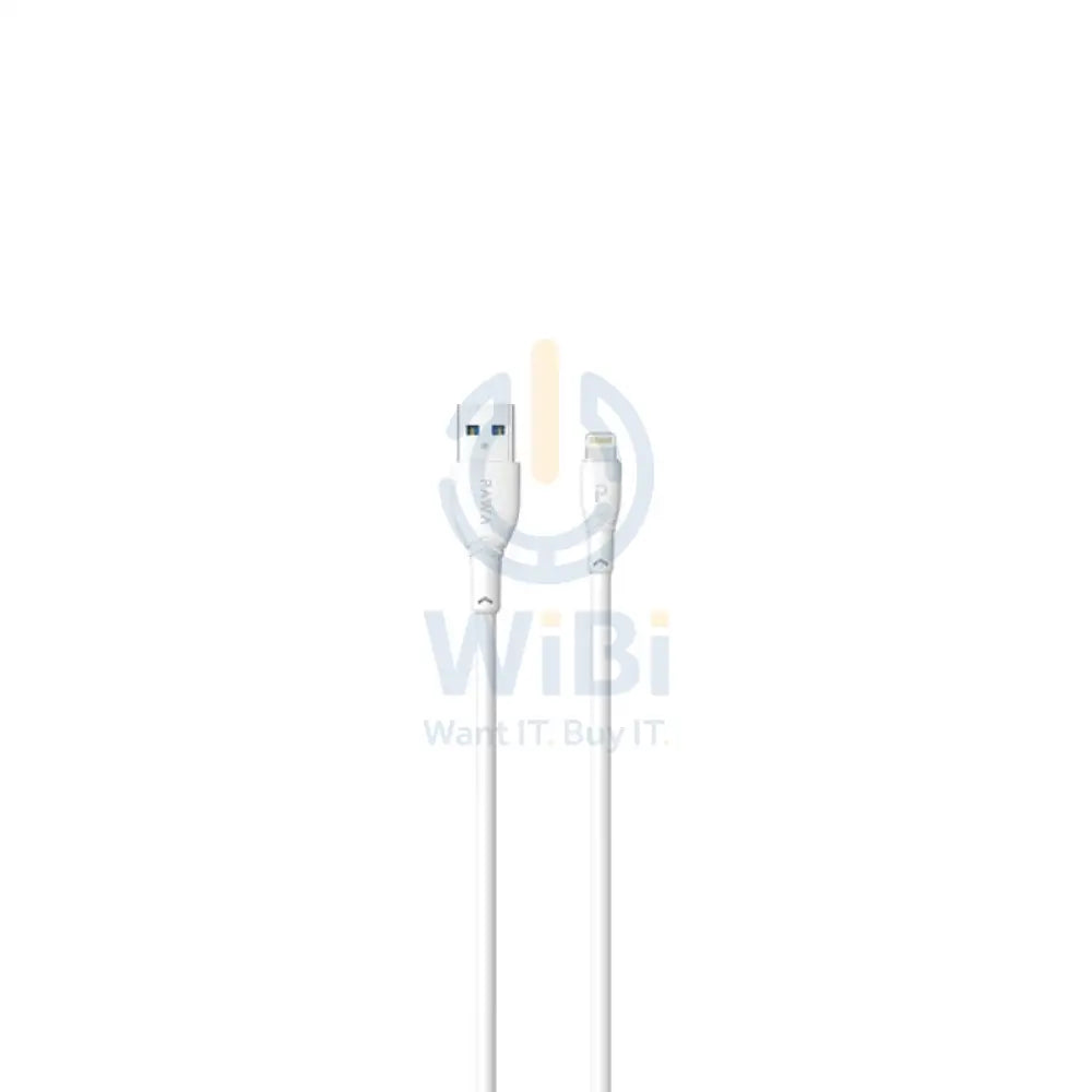 Pawa PVC 2.4A Data & Quick Charging Lightning Cable 2m/6.5ft - White Accessories > Cables & Converters > Cables