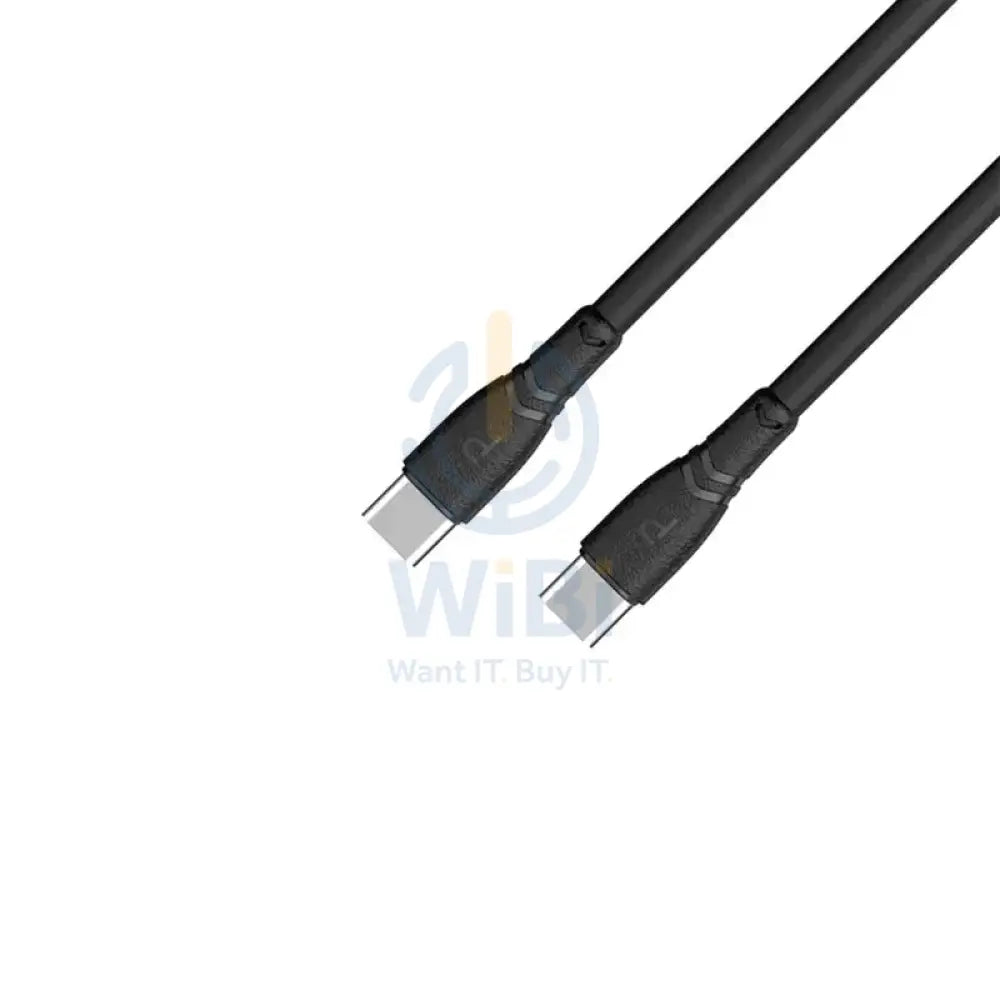 Pawa PVC 60W Data & Quick Charging USB-C to USB-C Cable 1.2m/4ft - Black Accessories > Cables & Converters > Cables >