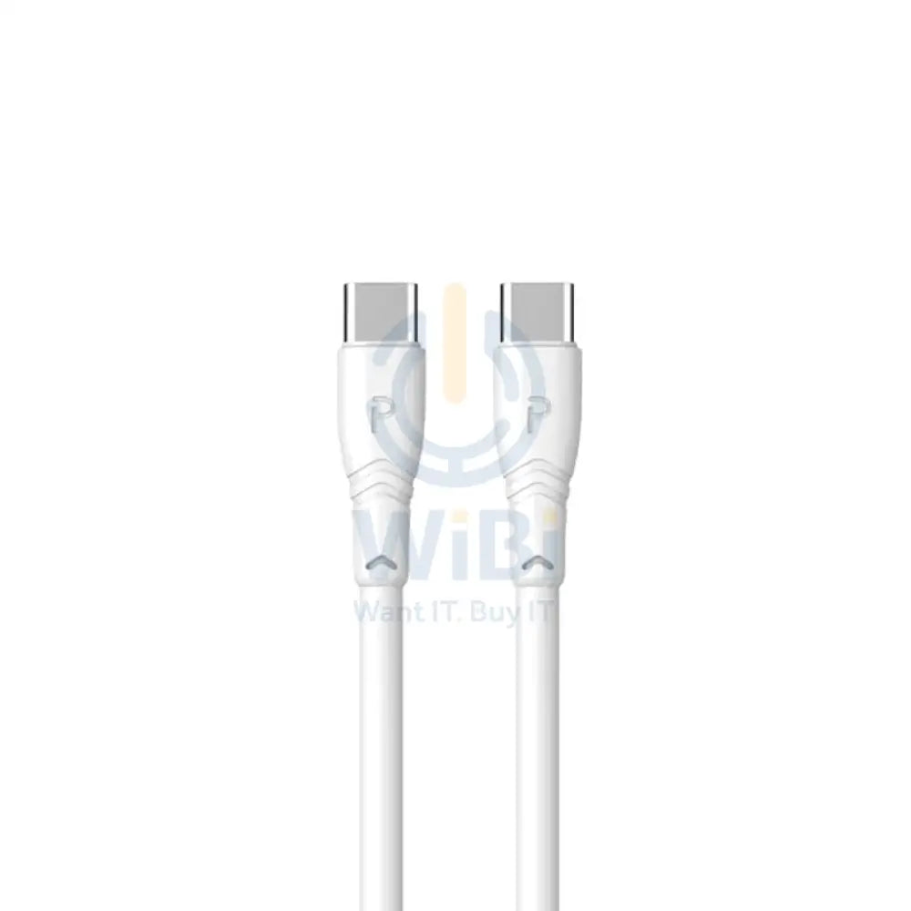 Pawa PVC 60W Data & Quick Charging USB-C to USB-C Cable 1.2m/4ft - White Accessories > Cables & Converters > Cables