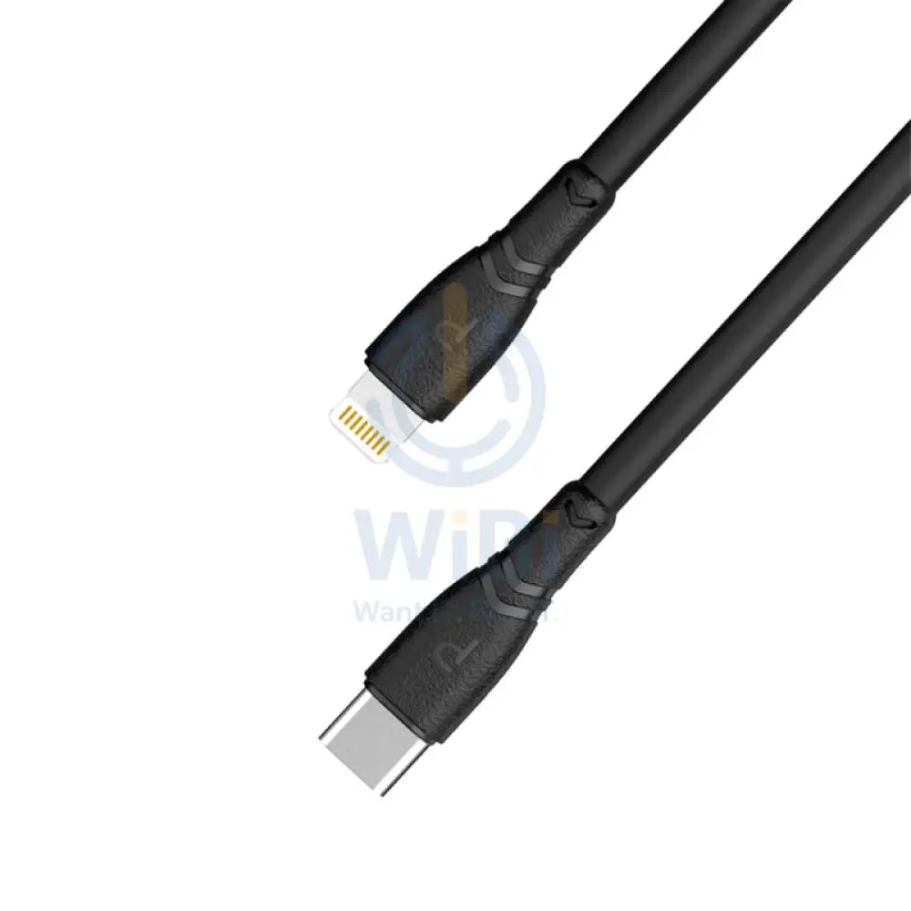 Pawa PVC USB-C to Lightning Cable 20W 2M - Black Accessories > Cables & Converters > Cables