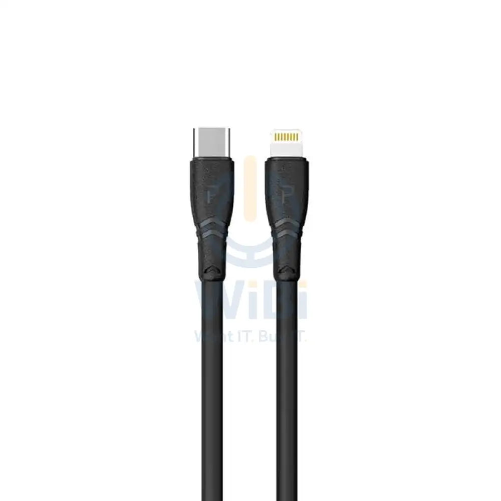 Pawa PVC USB-C to Lightning Cable 20W 2M - Black Accessories > Cables & Converters > Cables