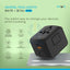 Pawa Universal Travel Adapter with PD + QC 20W – Black Accessories > Power Adapters
