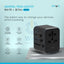 Pawa Universal Travel Adapter with PD + QC 20W – Black Accessories > Power Adapters