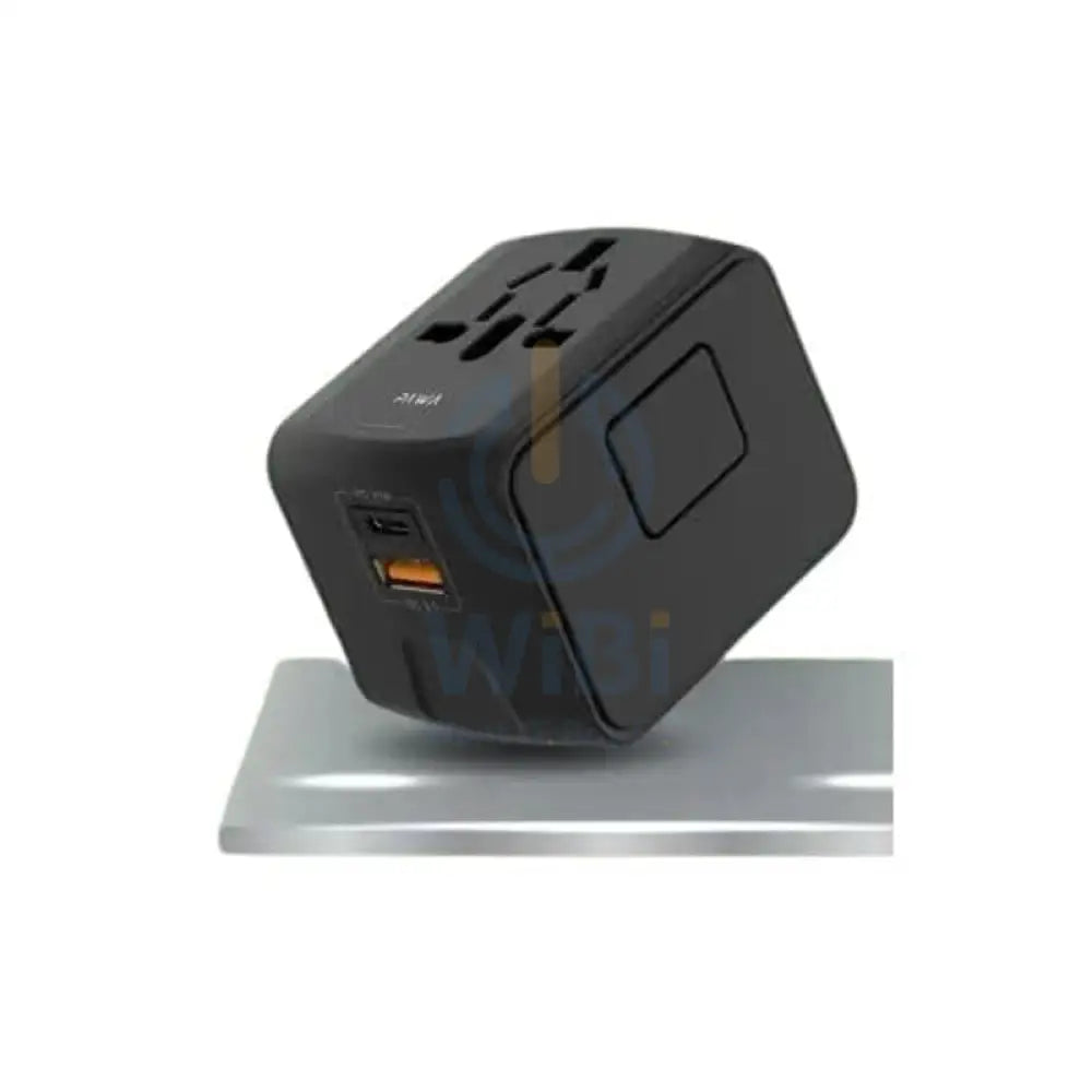 Pawa Universal Travel Adapter with PD + QC 20W – Black Accessories > Power Adapters