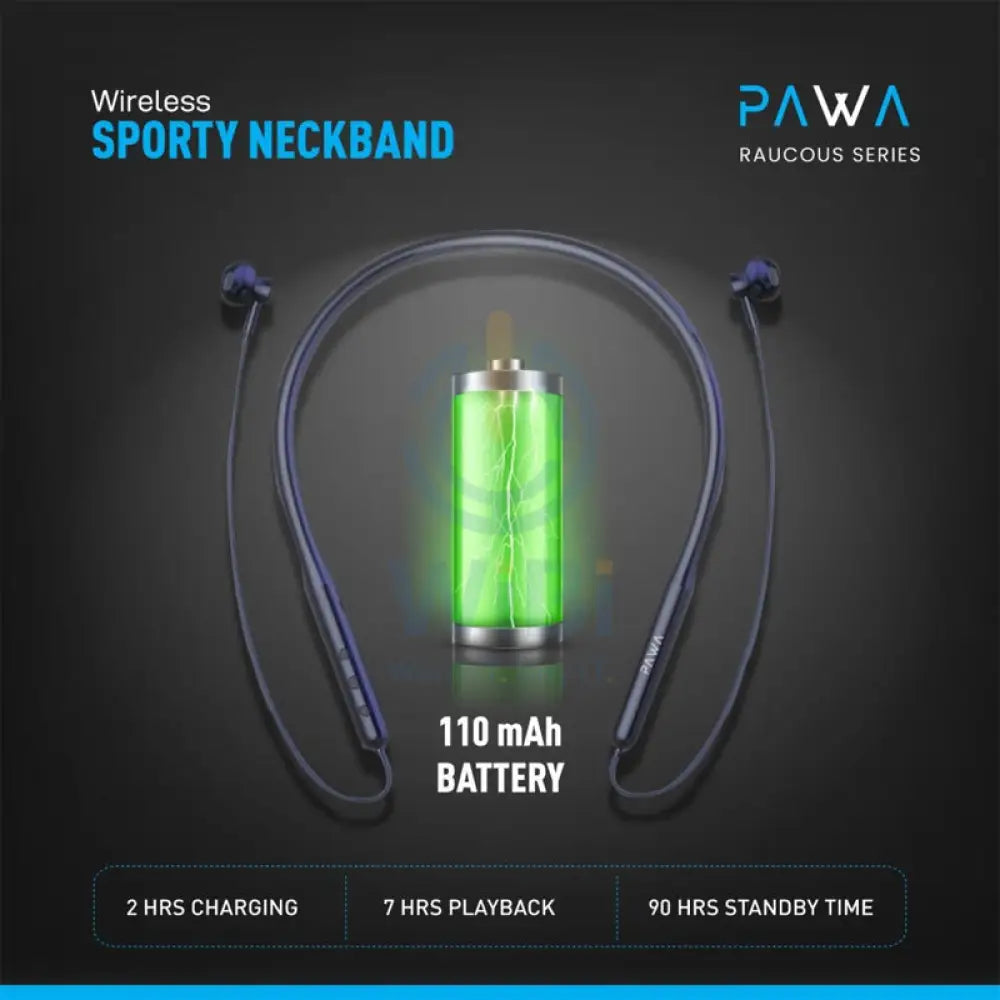 PAWA Wireless Sporty Neckband - Black Accessories > Audio > Headphones