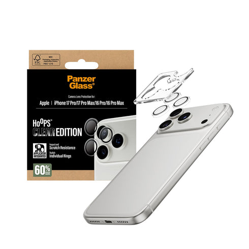 PanzerGlass® Hoops Camera Lens Protector For iPhone 17 Pro / 17 Pro Max - Transparent