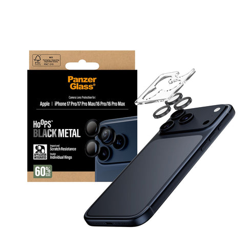 PanzerGlass® Hoops Camera Lens Protector For iPhone 17 Pro / 17 Pro Max - Black