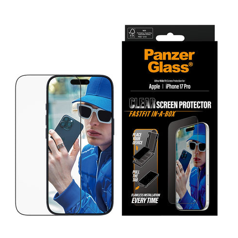 PanzerGlass® Stealth Ultra- Wide Fit Screen Protector For iPhone 17 Pro - Clear