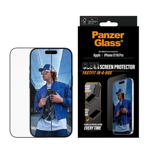 PanzerGlass® Ultra-Wide Fit Privacy Screen Protector For iPhone 17 - Clear