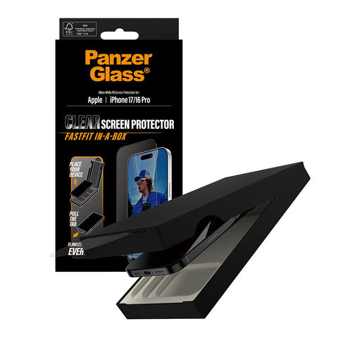 PanzerGlass® Ultra-Wide Fit Privacy Screen Protector For iPhone 17 - Clear