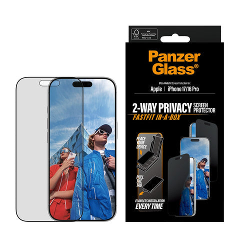PanzerGlass® Ultra-Wide Fit Privacy Screen Protector For iPhone 17 - Privacy