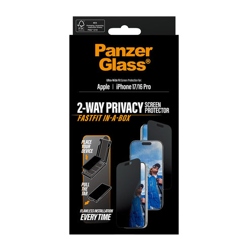 PanzerGlass® Ultra-Wide Fit Privacy Screen Protector For iPhone 17 - Privacy